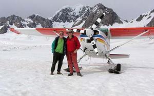 Clive and Jane Green during a trip to a glacier in New Zealand photo copyright Wales News taken at  and featuring the  class