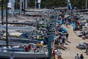 Dockside preparations a the 2012 Rolex Swan Cup photo copyright  Nautor's Swan - Alberto Cocchi taken at  and featuring the  class