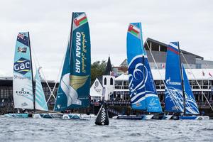 Fleet on day 1 - 2014 Extreme Sailing Series, Act 5 photo copyright Lloyd Images/Extreme Sailing Series taken at  and featuring the  class
