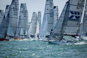 Fleet start with Anthony Anderson closest to camera in a Stealth photo copyright Andrew Gough taken at  and featuring the  class