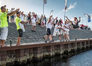 Forte crew from Estonia showing their appreciation to their skipper - 2014 ORC World Championship photo copyright Pavel Nesvadba/Ranchi taken at  and featuring the  class