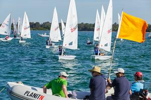 Laser 4.7 start photo copyright Robin Evans taken at  and featuring the  class