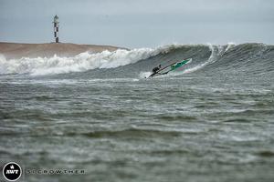 Levi bottom turn - 2014 Pacasmayo Classic photo copyright Si Crowther / AWT http://americanwindsurfingtour.com/ taken at  and featuring the  class