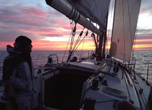 One of the sunsets enjoyed by the crew of Poppy during the delivery to MIRW. photo copyright Michael Phillips taken at  and featuring the  class