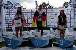  British Youth Sailing Team medallists at the EUROSAF Youth Sailing European Championships 2014. photo copyright British Youth Sailing Team taken at  and featuring the  class