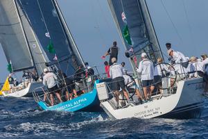 STARK RAVING MAD, Sail n: USA4203, Owner: JÃ©rÃ´me Stubler, State: USA, Length: ``12, 98``, Model: 42; DIGITAL ALPHA, Sail n: IVB42057, Owner: PalatenarTrade corp., State: BVI, Length: ``12, 98``, Model: 42 - 2014 Rolex Swan Cup, Day 1 photo copyright  Rolex / Carlo Borlenghi http://www.carloborlenghi.net taken at  and featuring the  class