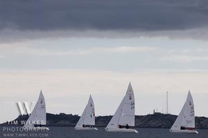 Sonars with a forbidding cloud above them - 2014 IFDS World Championship photo copyright Tim Wilkes taken at  and featuring the  class