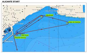 2014-15 Volvo Ocean Race Start and Course configuration photo copyright PredictWind http://www.predictwind.com taken at  and featuring the  class