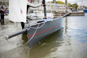 Stealth v1 bow section at launch photo copyright Andrew Gough taken at  and featuring the  class