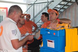 08/10/2014, Alicante (ESP), Volvo Ocean Race 2014-15, Team Alvimedica with Bill Erkelens photo copyright Gilles Martin-Raget / Team Alvimedica http://www.teamalvimedica.com/ taken at  and featuring the  class
