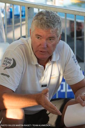 10/10/2014, Alicante (ESP), Volvo Ocean Race 2014-15, Team Alvimedica COO Bill Erkelens photo copyright Gilles Martin-Raget / Team Alvimedica http://www.teamalvimedica.com/ taken at  and featuring the  class
