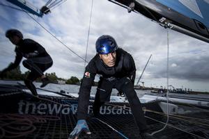 The Wave, Muscat bowman Nasser Al Mashari (OMA) - 2014 Extreme Sailing Series, Act 5 photo copyright Lloyd Images/Extreme Sailing Series taken at  and featuring the  class