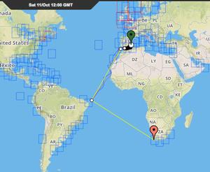 Volvo Ocean Race - Leg 1 Course photo copyright PredictWind http://www.predictwind.com taken at  and featuring the  class