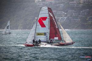  MG 1341 7 crossing Smeg 9 Nov SSP - 18ft Skiffs - Race 2 Club Championships photo copyright Beth Morley - Sport Sailing Photography http://www.sportsailingphotography.com taken at  and featuring the  class
