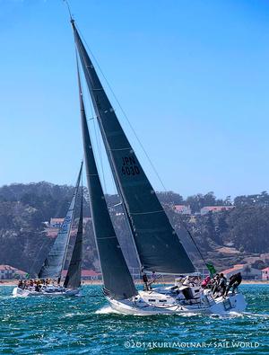 J120 crossing  - 2014 Rolex Big Boat Series, San Francisco - Final Day photo copyright Kurt Molnar taken at  and featuring the  class