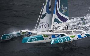 2014 Route du Rhum - Oman Musandam MOD70 skippered by Sidney Gavignet photo copyright Lloyd Images taken at  and featuring the  class