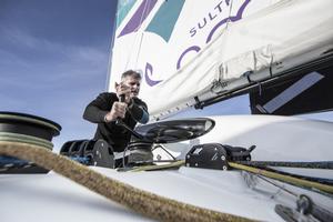  The Oman Sail MOD70 trimaran - Musandam Skipper Sidney Gavignet (FRA). 2014 Route du Rhum photo copyright Lloyd Images taken at  and featuring the  class