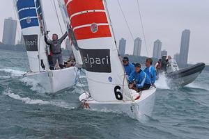 Morvan chasing Canfield around the top mark photo copyright Isao Toyama/CMRC taken at  and featuring the  class