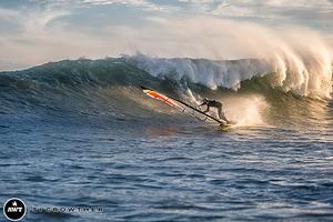 Ian Stokes loving the expressions session! - 2014 AWT Quatro Desert Showdown photo copyright Si Crowther / AWT http://americanwindsurfingtour.com/ taken at  and featuring the  class