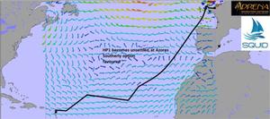 HP1 is unsettled but stays at the Azores, leaving corridor open for southerly route. Downwind, sunshine and gets warmer quicker, expect some skippers to commit to this early. photo copyright Henry Bomby taken at  and featuring the  class