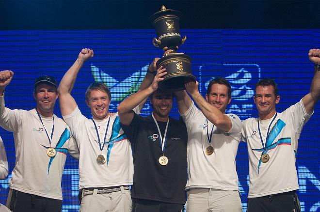 Ben Ainslie winning the 2010 ISAF Match Racing World Championship at the finals in Malaysia. © Gareth Cooke / AWMRT