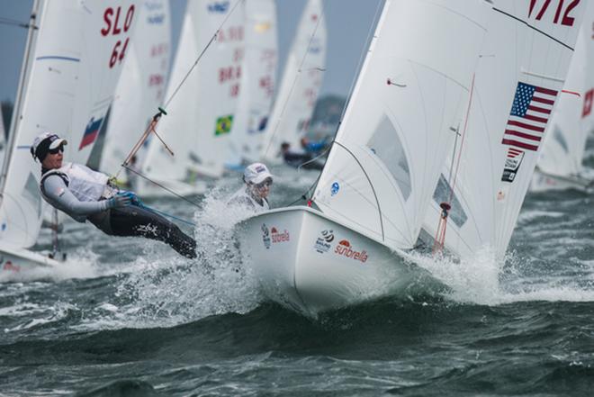 US 470 Annie Haeger (East Troy, Wisc.) and Briana Provancha (San Diego, Calif.) &copy; Will Ricketson / US Sailing Team http://home.ussailing.org/
