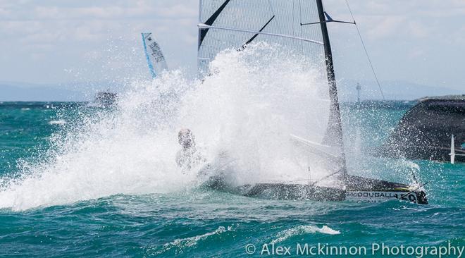 NZL4237 - Legendary Kiwi, Ray Davies, takes a shower. - 2015 Moth World Championships ©  Alex McKinnon Photography http://www.alexmckinnonphotography.com