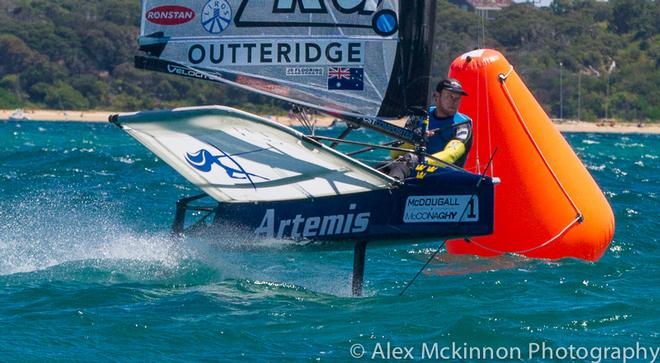 Second overall - Nathan Outteridge - Final Day - 2015 Moth World Championship ©  Alex McKinnon Photography http://www.alexmckinnonphotography.com