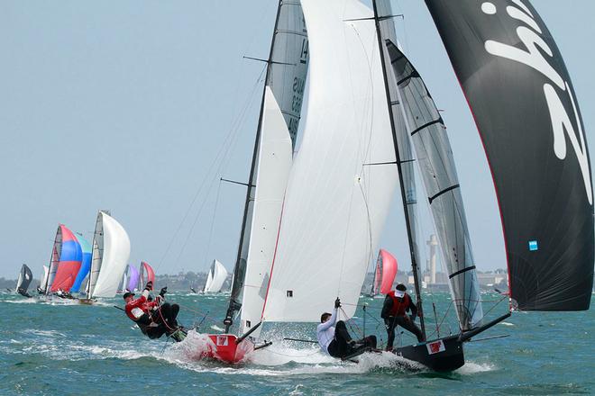 Ronstan/Irwin Sails (AUS 663) and Zhik CST (GBR 1519) - International 14 World Championships 2015 © Teri Dodds http://www.teridodds.com