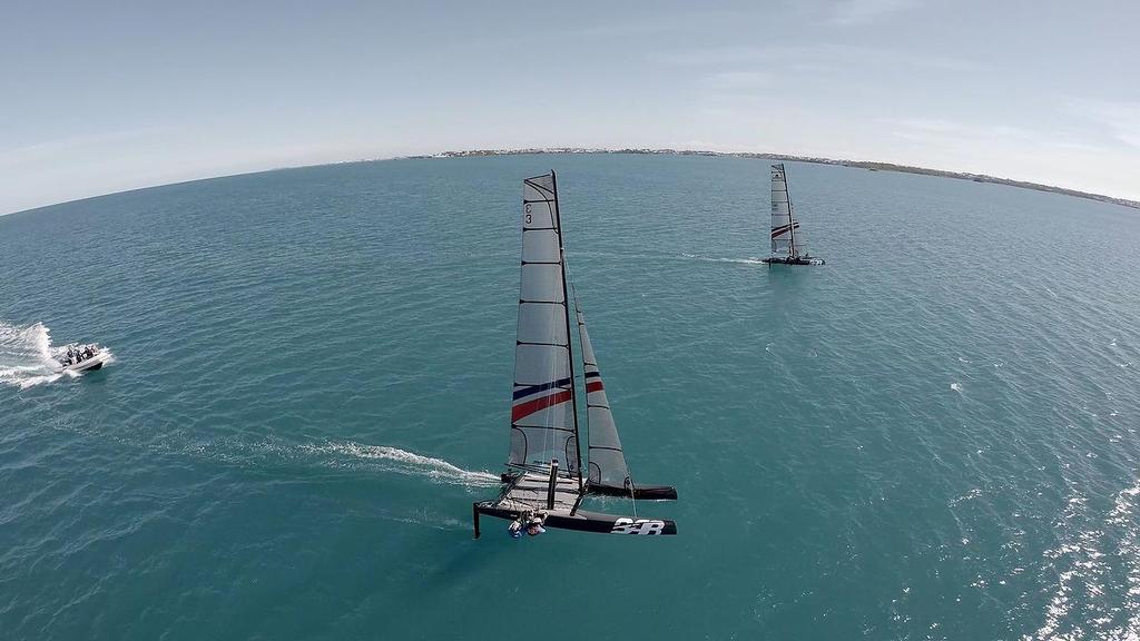 Two boat training in Nacra 20's - Ben Ainslie Racing - Bermuda Training Camp © Ben Ainslie Racing www.benainslieracing.com