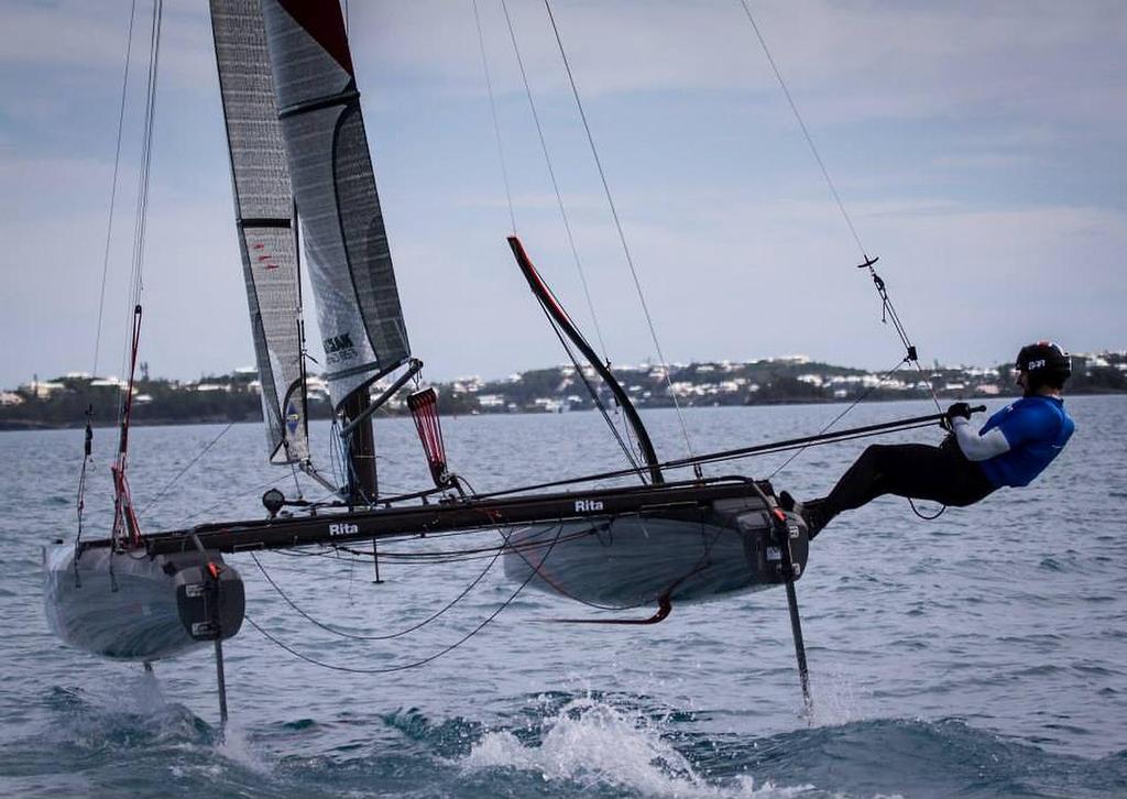 Sailing solo - Ben Ainslie Racing - Bermuda Training Camp © Ben Ainslie Racing www.benainslieracing.com