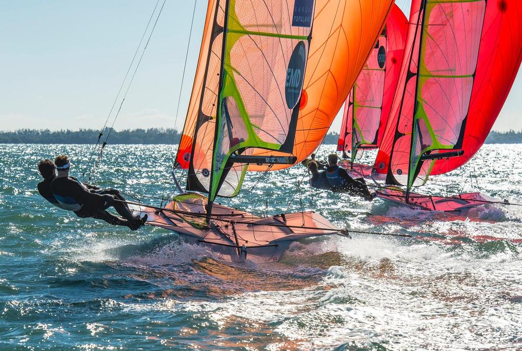 Mens 49er - Day 2, ISAF World Cup, Miami © Walter Cooper /US Sailing http://ussailing.org/