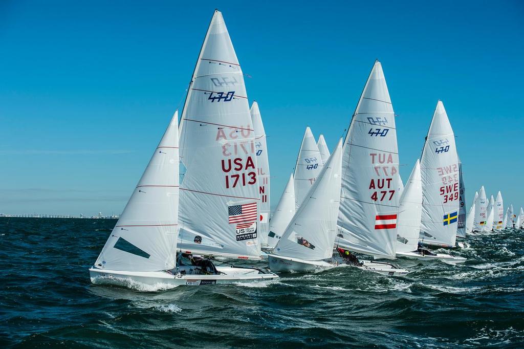 Mens 470 - Day 2, ISAF World Cup, Miami © Walter Cooper /US Sailing http://ussailing.org/