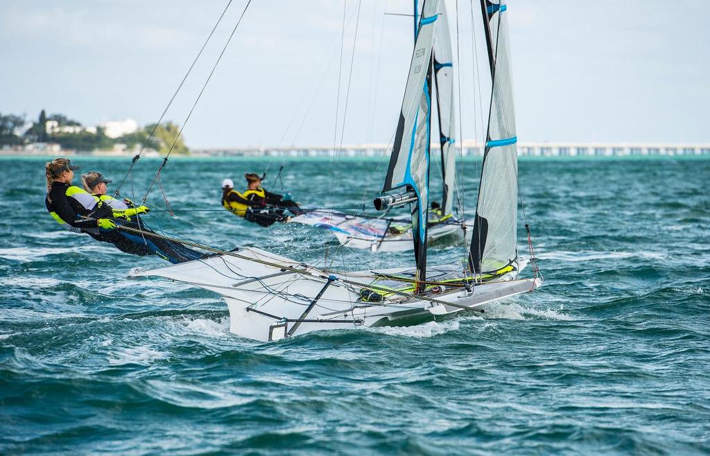 49erFX - 2015 ISAF Sailing World Cup Miami - Day 6 &copy; Walter Cooper /US Sailing http://ussailing.org/