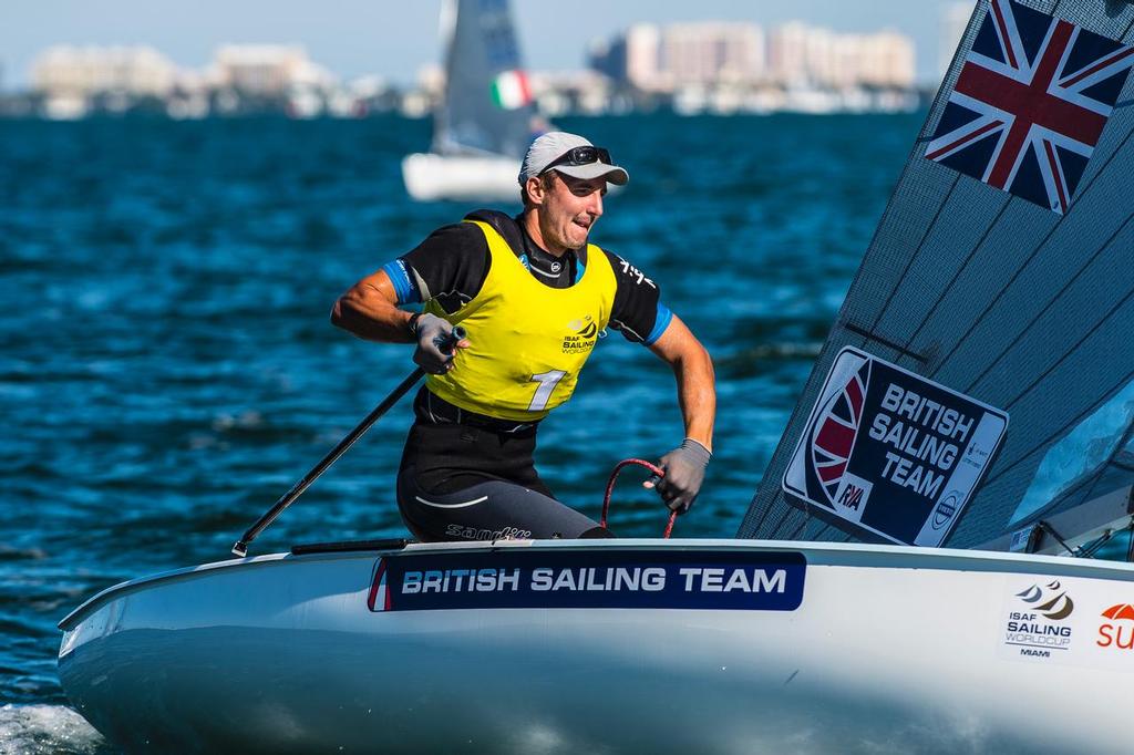 Finn - Day 2, ISAF World Cup, Miami © Walter Cooper /US Sailing http://ussailing.org/