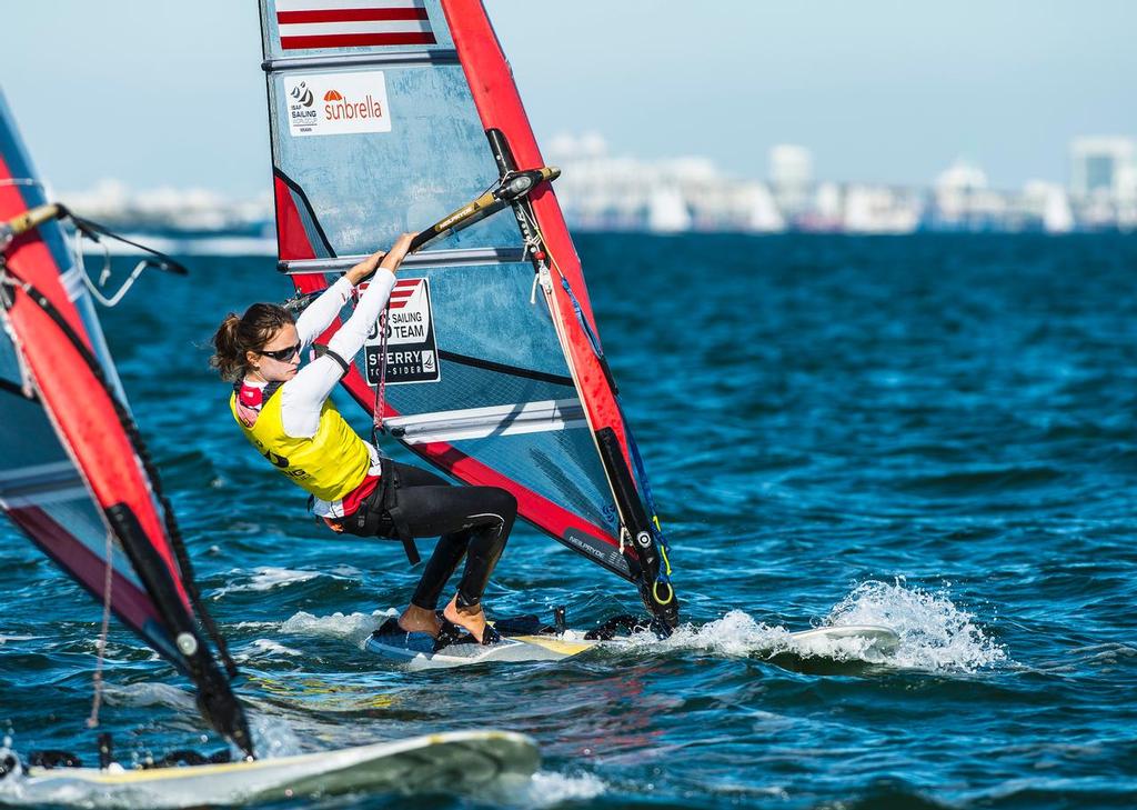 Womens RS:X - Day 2, ISAF World Cup, Miami © Walter Cooper /US Sailing http://ussailing.org/