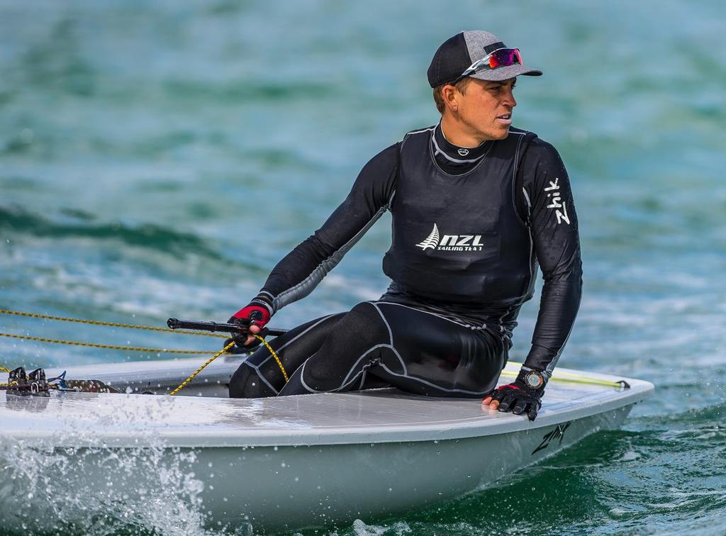 Andy Maloney (NZL - Laser)- 2015 ISAF Sailing World Cup Miami. &copy; Walter Cooper http://waltercooperphoto.com/
