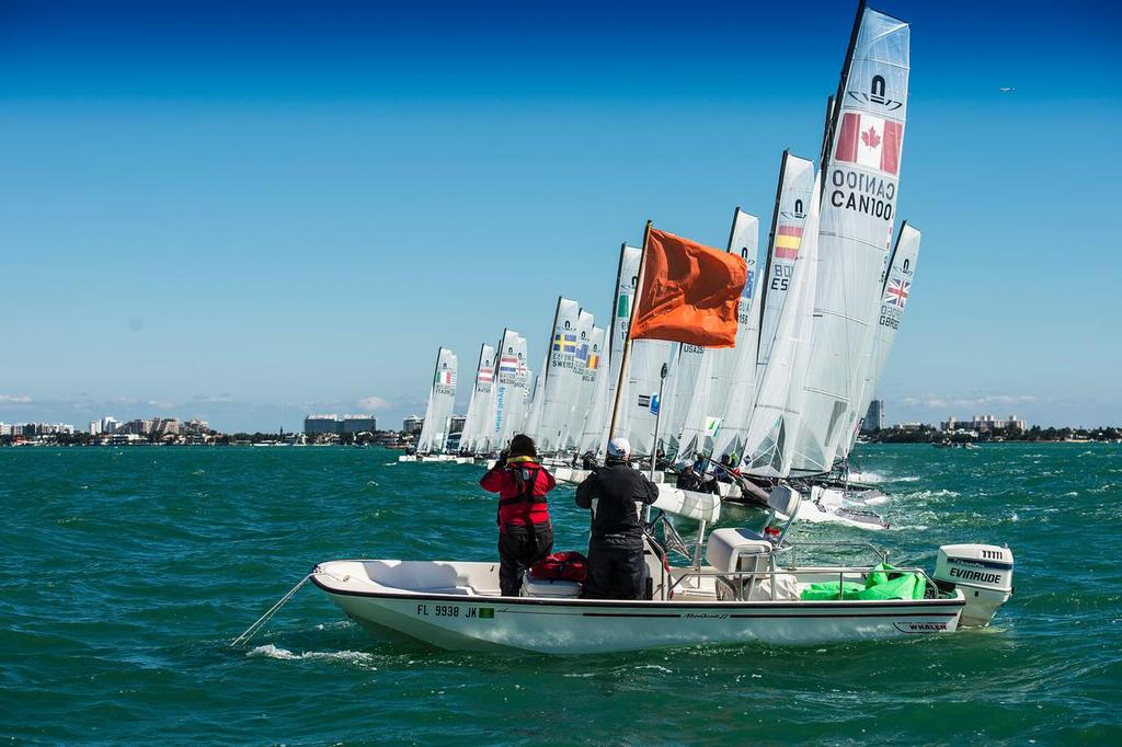 Nacra 17- Day 3, ISAF World Cup, Miami © Walter Cooper /US Sailing http://ussailing.org/