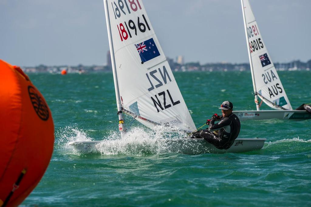 Mens laser - 2015 ISAF Sailing World Cup Miami. &copy; Walter Cooper http://waltercooperphoto.com/