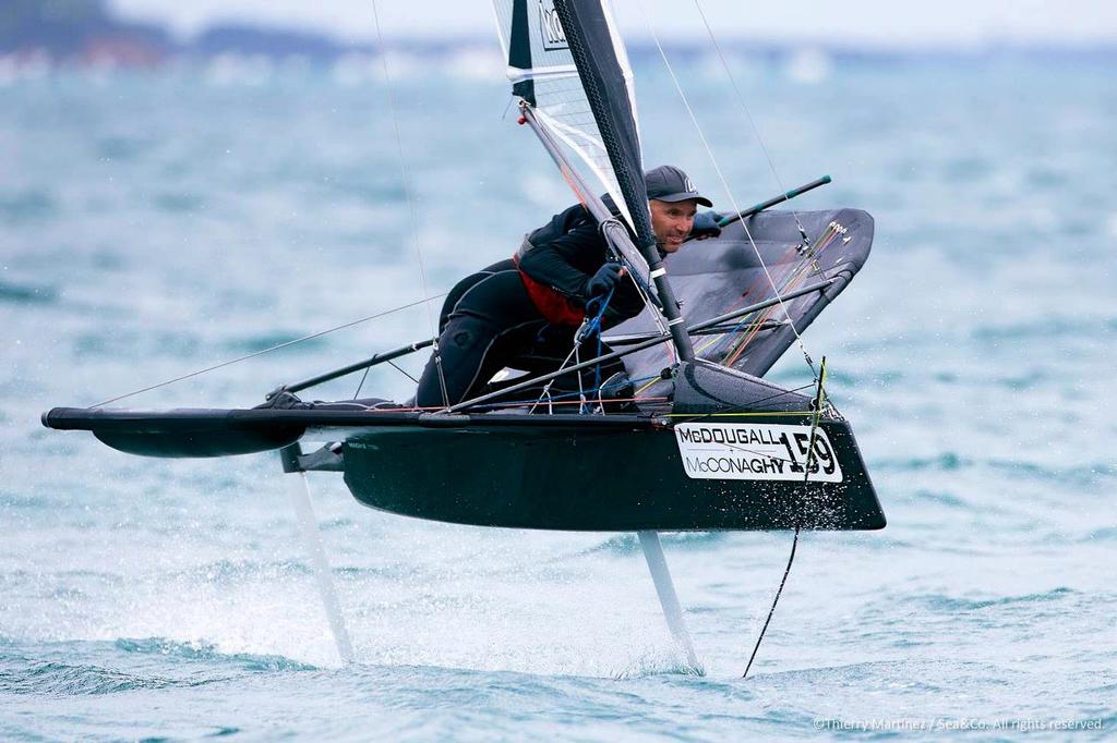 Ray Davies - 2015 Moth World Championships, Sorrento, Melbourne photo copyright Thierry Martinez/International Moth Class http://www.moth-sailing.org taken at  and featuring the  class