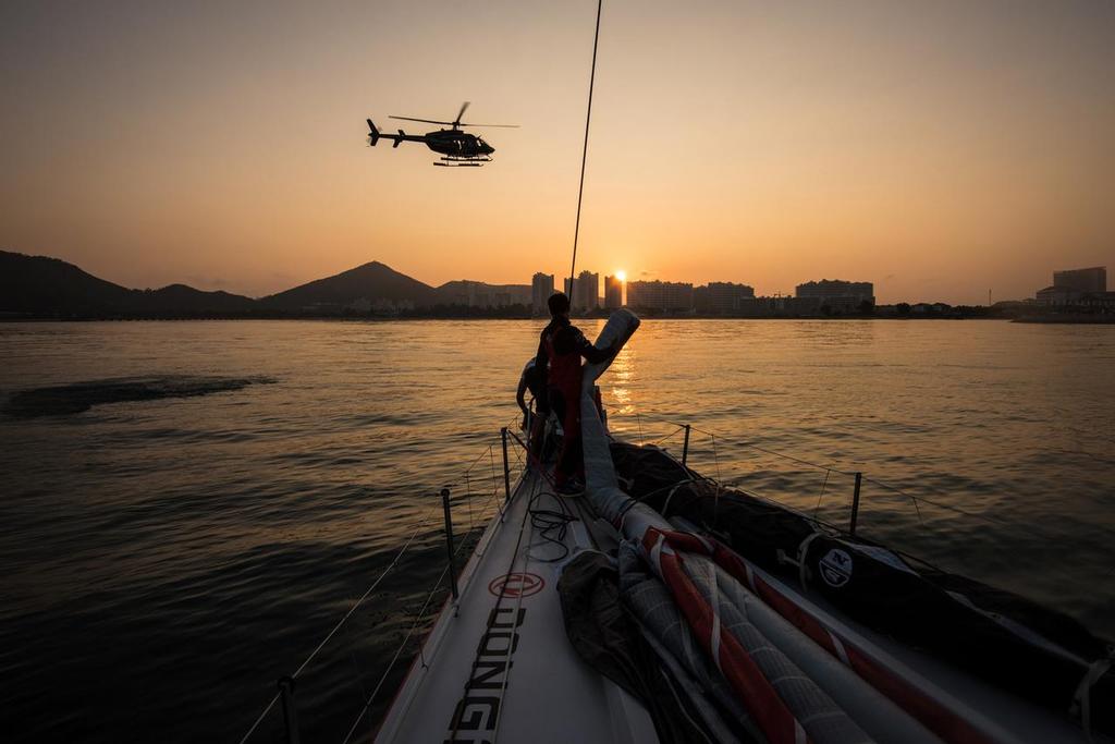 Dongfeng Race Team arrives to Sanya in first position, leader of Leg 3 after 23 days of sailing. ©  Sam Greenfield / Volvo Ocean Race