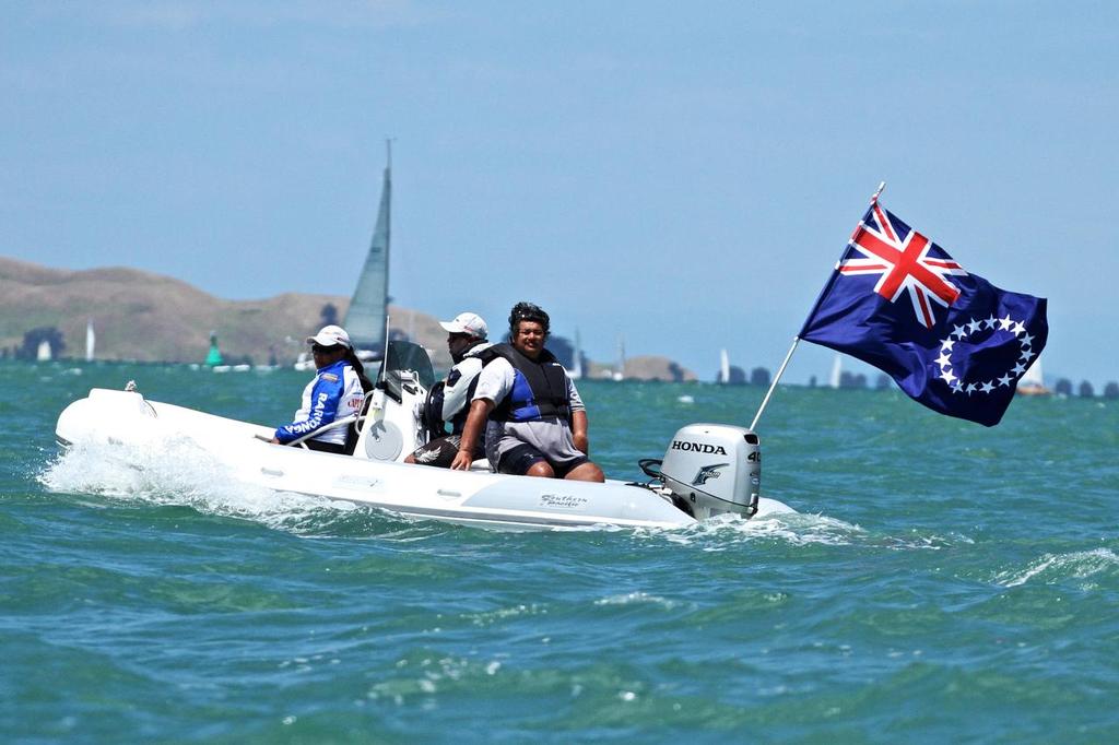 Cook Islands support team - January 26 028 - Auckland Optimist Championships, Day 3 photo copyright Richard Gladwell www.photosport.co.nz taken at  and featuring the  class