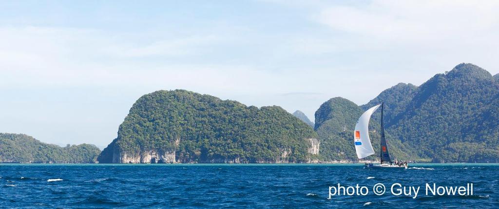 It's all about the scenery.  Mata Hari. Royal Langkawi International Regatta 2015 © Guy Nowell http://www.guynowell.com