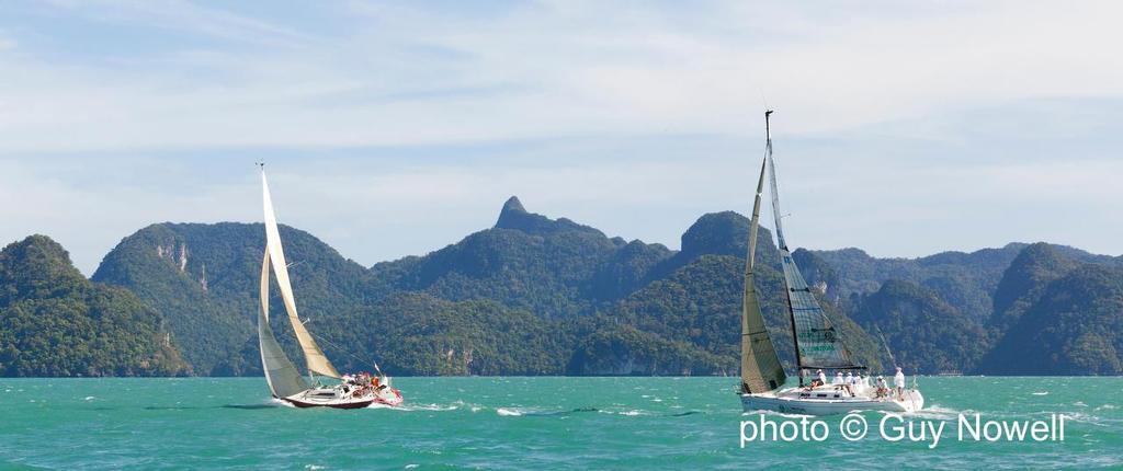 It's all about the scenery. Phoenix, Endeavour of Whitby. Royal Langkawi International Regatta 2015 © Guy Nowell http://www.guynowell.com