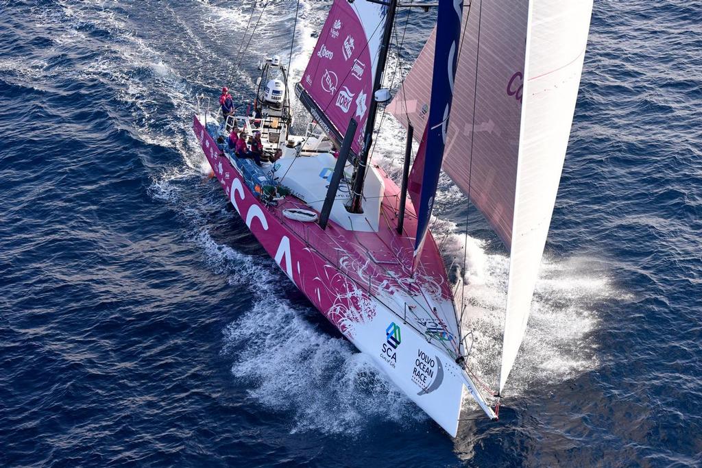 January 27, 2015. Team SCA 45 miles offshore approaching Sanya. photo copyright Rick Tomlinson / Team SCA taken at  and featuring the  class