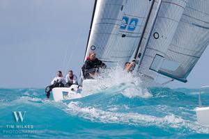 Toronto native Richard Reid takes a wave over the bow on Zingara in the Melges 24 class photo copyright Tim Wilkes taken at  and featuring the  class