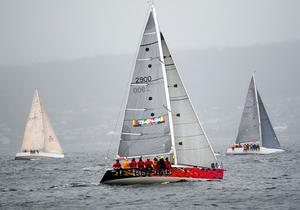 TasPaints got an excellent start in the Betsey Island Race and won the PHS category of Group A. photo copyright Peter Campbell taken at  and featuring the  class