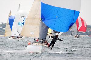 Marek runnng downwind in the S80 championships today photo copyright David Staley - copyright taken at  and featuring the  class
