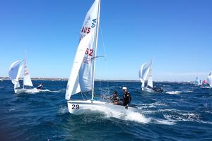 420 Fleet - 2015 Australian Youth Championships. photo copyright Australian Sailing Team http://www.australiansailingteam.com.au taken at  and featuring the  class