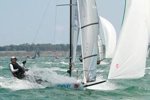 Wembley Plumbing (AUS 659 - Stuart Sloss/Ben Lawrie) - International 14 World Championships 2015 photo copyright Teri Dodds http://www.teridodds.com taken at  and featuring the  class